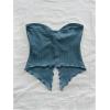 imageSOLY HUX Womens Tube Top Twist Split Hem Strapless Sleeveless Asymmetrical Going Out Crop TopsSolid Blue
