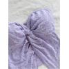 imageSOLY HUX Womens Tube Top Twist Split Hem Strapless Sleeveless Asymmetrical Going Out Crop TopsSolid Dusty Purple