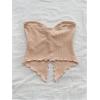 imageSOLY HUX Womens Tube Top Twist Split Hem Strapless Sleeveless Asymmetrical Going Out Crop TopsSolid Light Pink