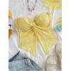 imageSOLY HUX Womens Tube Top Twist Split Hem Strapless Sleeveless Asymmetrical Going Out Crop TopsSolid Yellow