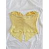 imageSOLY HUX Womens Tube Top Twist Split Hem Strapless Sleeveless Asymmetrical Going Out Crop TopsSolid Yellow