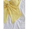 imageSOLY HUX Womens Tube Top Twist Split Hem Strapless Sleeveless Asymmetrical Going Out Crop TopsSolid Yellow