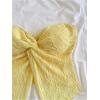 imageSOLY HUX Womens Tube Top Twist Split Hem Strapless Sleeveless Asymmetrical Going Out Crop TopsSolid Yellow