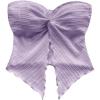imageSOLY HUX Womens Tube Top Twist Split Hem Strapless Sleeveless Asymmetrical Going Out Crop TopsSolid Purple