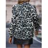 imageSOLY HUX Womens Button Down Shirts Casual Long Sleeve Print Collar V Neck Blouse TopsBlue Leopard
