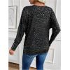 imageSOLY HUX Womens Cowl Neck Ruched Tops Draped Front Long Sleeve Tee T Shirt Teacher Outfits Work TopsBlack Glitter