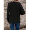 imageSOLY HUX Womens Cowl Neck Ruched Tops Draped Front Long Sleeve Tee T Shirt Teacher Outfits Work TopsPure Black