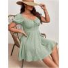 imageSOLY HUX Womens Plus Size Short Sleeve Mini Dress High Waist Summer Dresses Wedding Guest DressMint Green