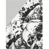 imageSOLY HUX Womens Y2k Goth Tube Crop Top Skull Print Strapless Sleeveless Bandeau TopsWhite Skull