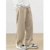 imageSOLY HUX Mens Corduroy Pants Casual Drawstring Elastic Waist Straight Leg Sweatpants with PocketsApricot Letter
