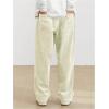imageSOLY HUX Mens Corduroy Pants Casual Drawstring Elastic Waist Straight Leg Sweatpants with PocketsApricot Letter Patched