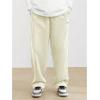 imageSOLY HUX Mens Corduroy Pants Casual Drawstring Elastic Waist Straight Leg Sweatpants with PocketsApricot Letter Patched