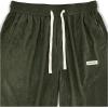 imageSOLY HUX Mens Corduroy Pants Casual Drawstring Elastic Waist Straight Leg Sweatpants with PocketsArmy Green Letter