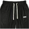imageSOLY HUX Mens Corduroy Pants Casual Drawstring Elastic Waist Straight Leg Sweatpants with PocketsBlack Letter