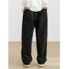 imageSOLY HUX Mens Corduroy Pants Casual Drawstring Elastic Waist Straight Leg Sweatpants with PocketsBlack Letter