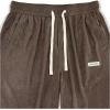 imageSOLY HUX Mens Corduroy Pants Casual Drawstring Elastic Waist Straight Leg Sweatpants with PocketsBrown Letter