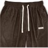 imageSOLY HUX Mens Corduroy Pants Casual Drawstring Elastic Waist Straight Leg Sweatpants with PocketsCoffee Brown Letter