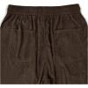 imageSOLY HUX Mens Corduroy Pants Casual Drawstring Elastic Waist Straight Leg Sweatpants with PocketsCoffee Brown Letter