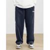 imageSOLY HUX Mens Corduroy Pants Casual Drawstring Elastic Waist Straight Leg Sweatpants with PocketsDark Blue Letter