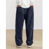 imageSOLY HUX Mens Corduroy Pants Casual Drawstring Elastic Waist Straight Leg Sweatpants with PocketsDark Blue Letter