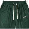 imageSOLY HUX Mens Corduroy Pants Casual Drawstring Elastic Waist Straight Leg Sweatpants with PocketsDark Green Letter