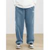 imageSOLY HUX Mens Corduroy Pants Casual Drawstring Elastic Waist Straight Leg Sweatpants with PocketsLight Blue Letter