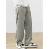 imageSOLY HUX Mens Corduroy Pants Casual Drawstring Elastic Waist Straight Leg Sweatpants with PocketsLight Grey Letter