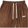 imageSOLY HUX Mens Corduroy Pants Casual Drawstring Elastic Waist Straight Leg Sweatpants with PocketsRust Brown Letter