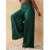 imageSOLY HUX Womens Wide Leg Palazzo Pleated Pants High Waisted Flowy Loose Dressy Casual Long TrousersDark Green