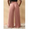 imageSOLY HUX Womens Wide Leg Palazzo Pleated Pants High Waisted Flowy Loose Dressy Casual Long TrousersDusty Pink