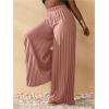 imageSOLY HUX Womens Wide Leg Palazzo Pleated Pants High Waisted Flowy Loose Dressy Casual Long TrousersDusty Pink