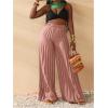 imageSOLY HUX Womens Wide Leg Palazzo Pleated Pants High Waisted Flowy Loose Dressy Casual Long TrousersDusty Pink