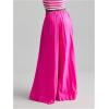 imageSOLY HUX Womens Wide Leg Palazzo Pleated Pants High Waisted Flowy Loose Dressy Casual Long TrousersHot Pink
