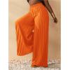 imageSOLY HUX Womens Wide Leg Palazzo Pleated Pants High Waisted Flowy Loose Dressy Casual Long TrousersPlain Orange