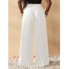imageSOLY HUX Womens Wide Leg Palazzo Pleated Pants High Waisted Flowy Loose Dressy Casual Long TrousersPlain White