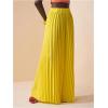 imageSOLY HUX Womens Wide Leg Palazzo Pleated Pants High Waisted Flowy Loose Dressy Casual Long TrousersPlain Yellow