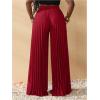 imageSOLY HUX Womens Wide Leg Palazzo Pleated Pants High Waisted Flowy Loose Dressy Casual Long TrousersRose Red