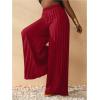 imageSOLY HUX Womens Wide Leg Palazzo Pleated Pants High Waisted Flowy Loose Dressy Casual Long TrousersRose Red