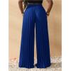 imageSOLY HUX Womens Wide Leg Palazzo Pleated Pants High Waisted Flowy Loose Dressy Casual Long TrousersRoyal Blue