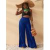 imageSOLY HUX Womens Wide Leg Palazzo Pleated Pants High Waisted Flowy Loose Dressy Casual Long TrousersRoyal Blue