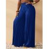 imageSOLY HUX Womens Wide Leg Palazzo Pleated Pants High Waisted Flowy Loose Dressy Casual Long TrousersRoyal Blue