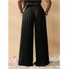 imageSOLY HUX Womens Wide Leg Palazzo Pleated Pants High Waisted Flowy Loose Dressy Casual Long TrousersSolid Black