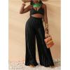 imageSOLY HUX Womens Wide Leg Palazzo Pleated Pants High Waisted Flowy Loose Dressy Casual Long TrousersSolid Black