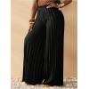 imageSOLY HUX Womens Wide Leg Palazzo Pleated Pants High Waisted Flowy Loose Dressy Casual Long TrousersSolid Black