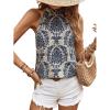 imageSOLY HUX Womens Halter Tops Graphic Tank Top Blouses Summer Casual Trendy Sleeveless ShirtsBeige Tribal
