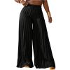 imageSOLY HUX Womens Wide Leg Palazzo Pleated Pants High Waisted Flowy Loose Dressy Casual Long TrousersSolid Black