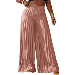 imageSOLY HUX Womens Wide Leg Palazzo Pleated Pants High Waisted Flowy Loose Dressy Casual Long TrousersDusty Pink