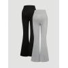 imageSOLY HUX Womens 2 Piece Flare Leggings Y2K Casual Bell Bottom Pants High Waisted SweatpantsMulticolored