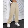 imageSOLY HUX Womens Cargo Pants Elastic High Waisted Loose Straight Jogger Leg Pocket Trousers Y2K PantsPure Apricot