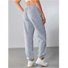 imageSOLY HUX Womens Elastic High Waist Sweatpants Casual Workout Running Joggers PantsLight Grey